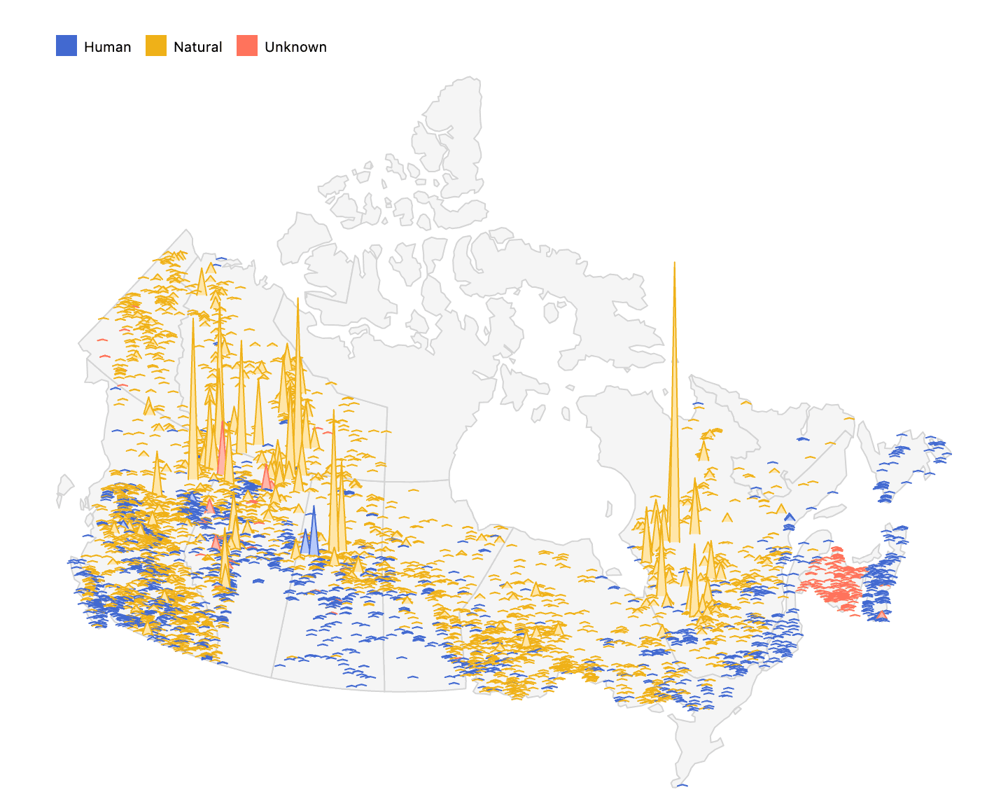 Our final spike map.