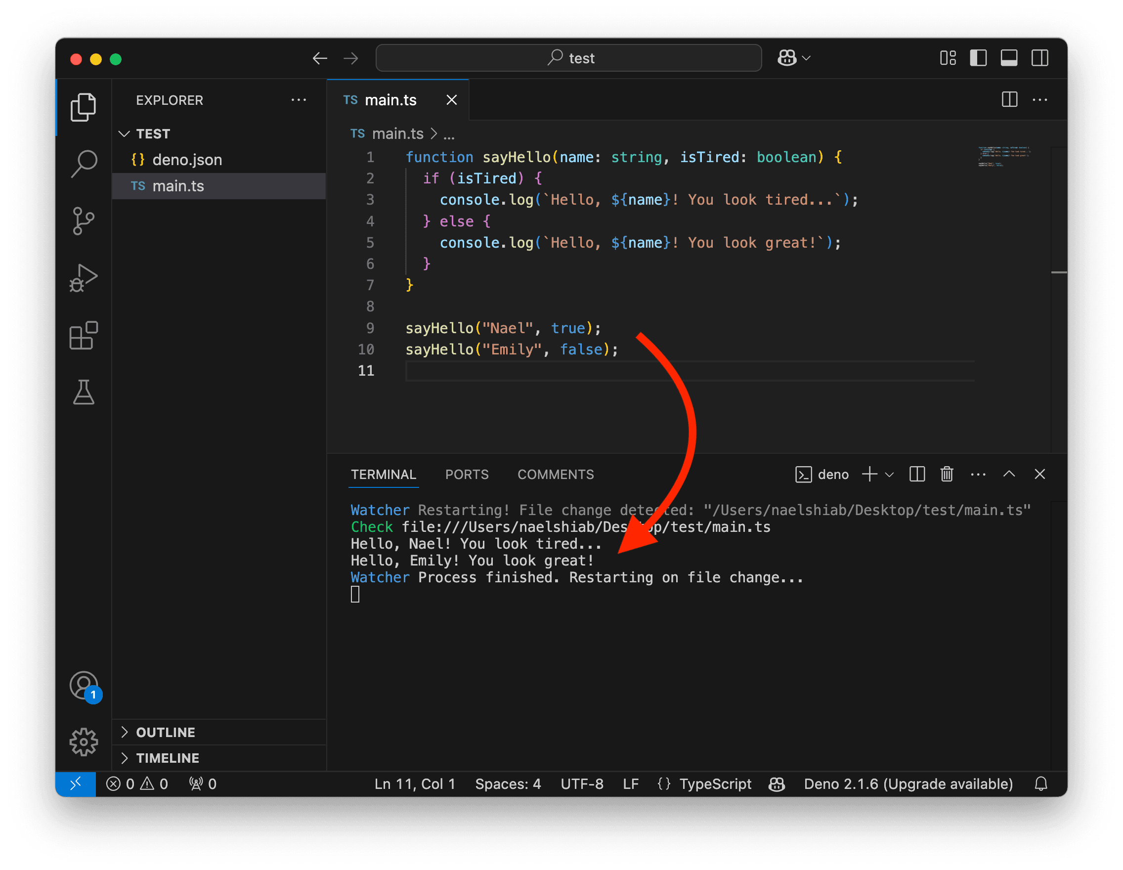 A screenshot showing VS Code showing a function with multiple parameters.