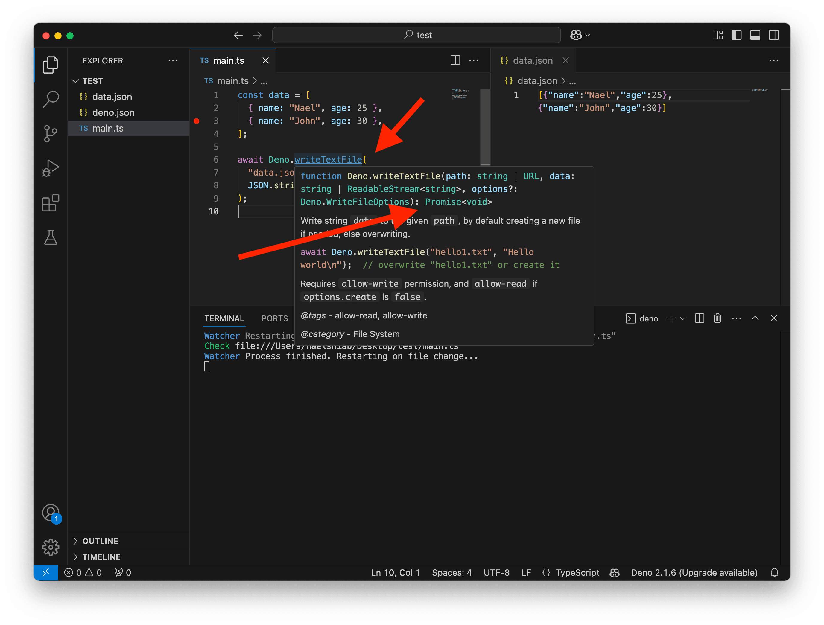 A screenshot showing VS Code.