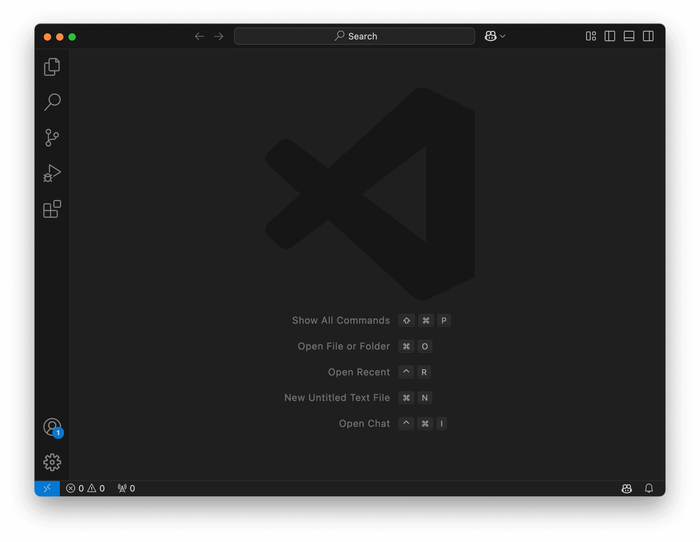 A screenshot of the code editor Visual Studio Code.